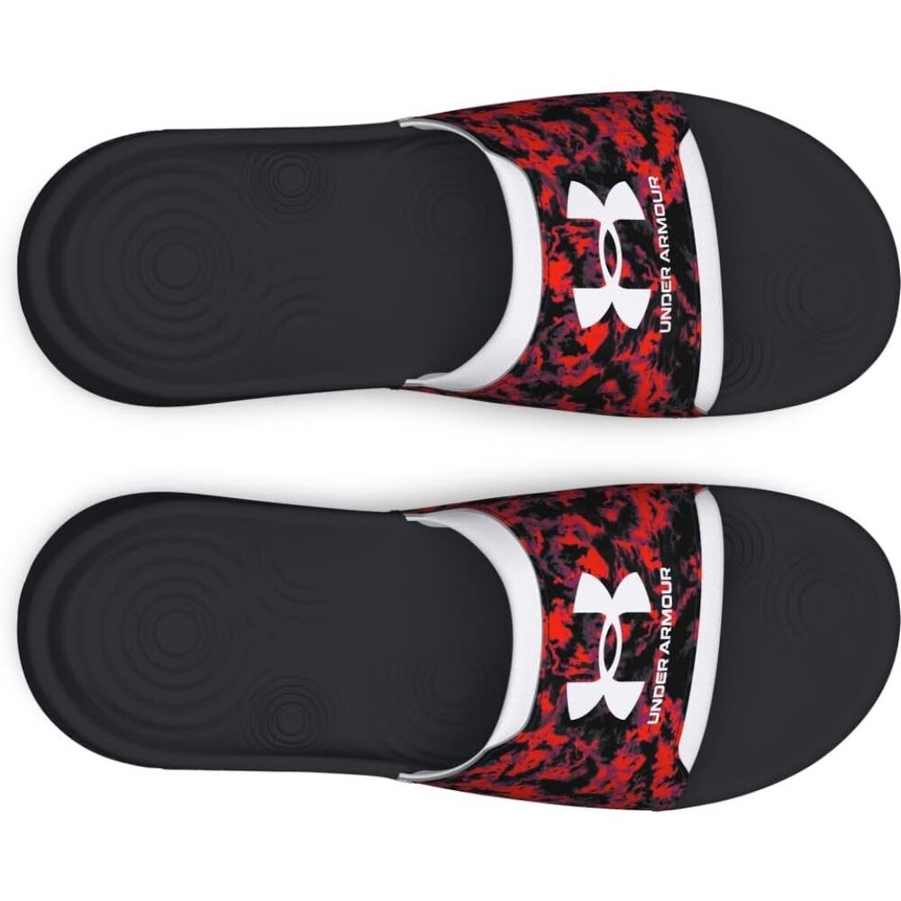 〽️Men Slide Sandal Black Red Slip-on Classic Comfort Streetwear Open-Toe Shoes - Picture 4 of 5